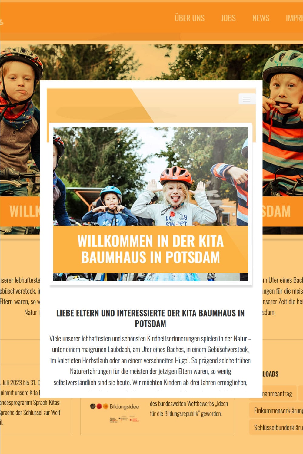 Baumhaus-Potsdam-Webseite