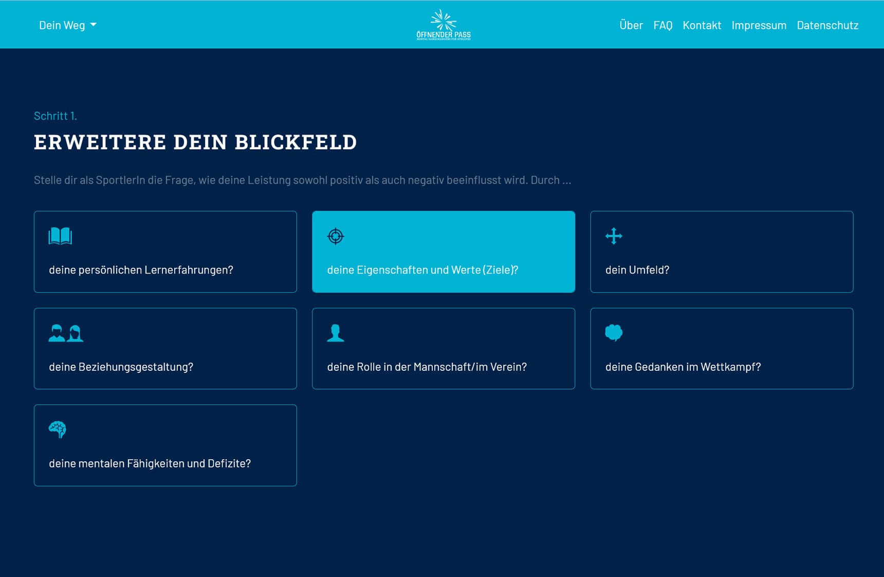 Beispiel Webseite Öffnender Pass