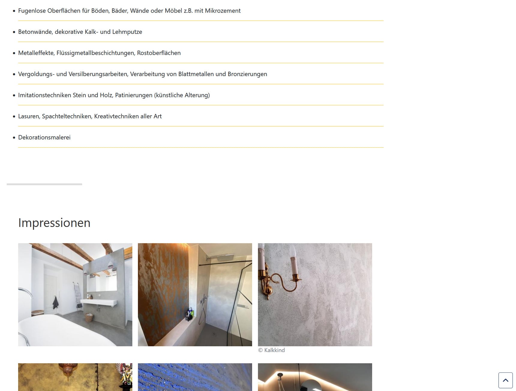 Beispiel Webseite Pictor Denkmalpflege